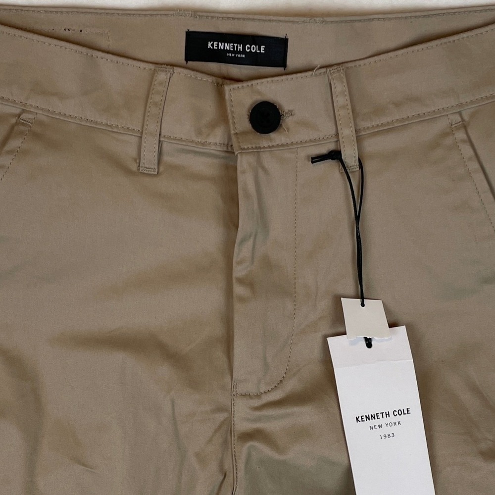 Kenneth‎ Cole New York Men Tan Chino Shorts Flat Front Size 28 - Picture 6 of 6